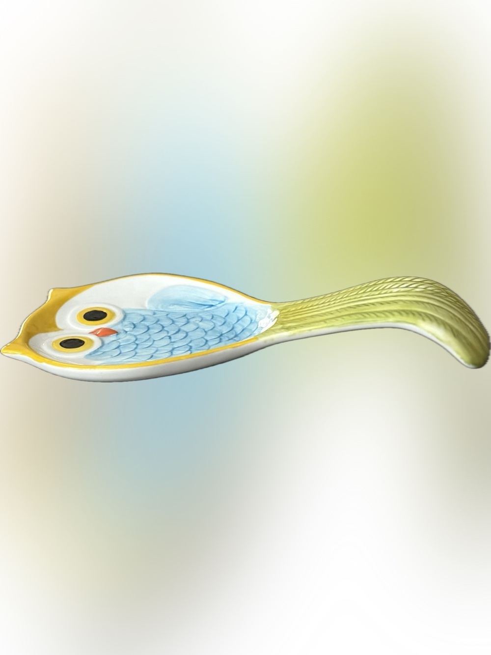 Pier 1 Ceramic Owl Spoon Rest